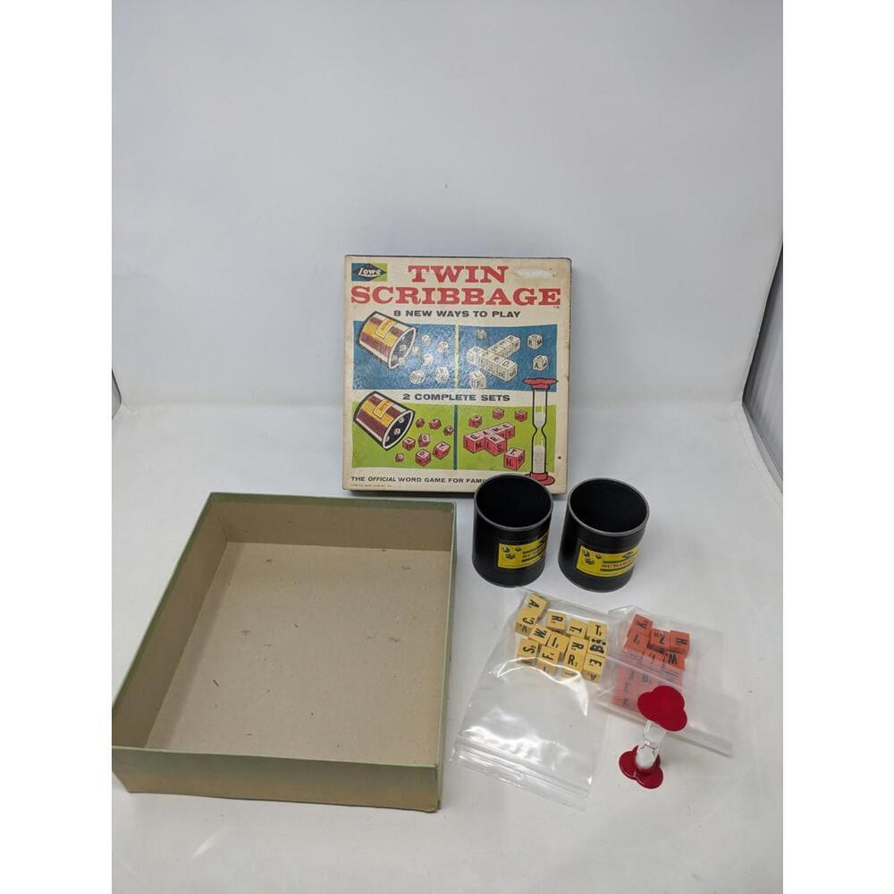 1965 Twin Scribbage  Lowe Co. Vintage Board Game No. 942